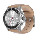 Buy Shop Michael Kors Everest Analog White Dial Brown Leather Strap Watch For Men - MK9092 USA Online