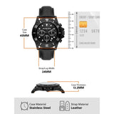 Buy Shop Michael Kors Everest Chronograph Black Dial Black Leather Strap Watch For Men - MK9053 USA Online