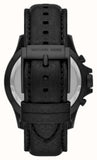 Buy Shop Michael Kors Everest Chronograph Black Dial Black Leather Strap Watch For Men - MK9053 USA Online