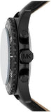 Buy Shop Michael Kors Everest Chronograph Black Dial Black Leather Strap Watch For Men - MK9053 USA Online