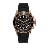 Buy Shop Michael Kors Everest Chronograph Black Dial Black Silicone Strap Watch For Men - MK9055 USA Online