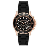 Buy Shop Michael Kors Everest Chronograph Black Dial Black Silicone Strap Watch For Men - MK9055 USA Online