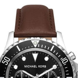 Buy Shop Michael Kors Everest Chronograph Black Dial Brown Leather Strap Watch For Men - MK9054 USA Online