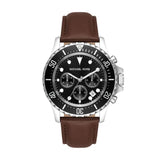 Buy Shop Michael Kors Everest Chronograph Black Dial Brown Leather Strap Watch For Men - MK9054 USA Online