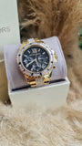 Buy Shop Michael Kors Everest Chronograph Black Dial Gold Steel Strap Watch For Women - MK5828 USA Online
