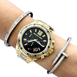 Buy Shop Michael Kors Everest Chronograph Black Dial Gold Steel Strap Watch For Women - MK5828 USA Online