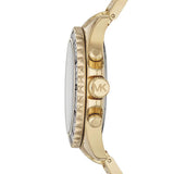 Buy Shop Michael Kors Everest Chronograph Black Dial Gold Steel Strap Watch For Women - MK5828 USA Online