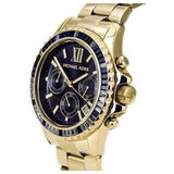 Buy Shop Michael Kors Everest Chronograph Black Dial Gold Steel Strap Watch For Women - MK5828 USA Online