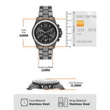 Buy Shop Michael Kors Everest Chronograph Black Dial Grey Steel Strap Watch For Women - MK6974 USA Online
