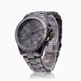 Buy Shop Michael Kors Everest Chronograph Black Dial Grey Steel Strap Watch For Women - MK6974 USA Online