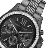 Buy Shop Michael Kors Everest Chronograph Black Dial Grey Steel Strap Watch For Women - MK6974 USA Online