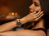 Buy Shop Michael Kors Everest Chronograph Black Dial Rose Gold Steel Strap Watch For Women - MK5875 USA Online