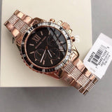 Buy Shop Michael Kors Everest Chronograph Black Dial Rose Gold Steel Strap Watch For Women - MK5875 USA Online