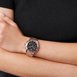 Buy Shop Michael Kors Everest Chronograph Black Dial Rose Gold Steel Strap Watch for Women - MK6972 USA Online
