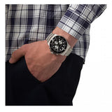 Buy Shop Michael Kors Everest Chronograph Black Dial Silver Steel Strap Watch For Men - MK8256 USA Online