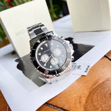 Buy Shop Michael Kors Everest Chronograph Black Dial Silver Steel Strap Watch For Men - MK8256 USA Online