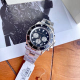 Buy Shop Michael Kors Everest Chronograph Black Dial Silver Steel Strap Watch For Men - MK8256 USA Online