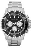 Buy Shop Michael Kors Everest Chronograph Black Dial Silver Steel Strap Watch For Men - MK8256 USA Online