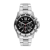 Buy Shop Michael Kors Everest Chronograph Black Dial Silver Steel Strap Watch For Women - MK5753 USA Online