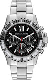 Buy Shop Michael Kors Everest Chronograph Black Dial Silver Steel Strap Watch For Women - MK5753 USA Online