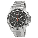 Buy Shop Michael Kors Everest Chronograph Black Dial Silver Steel Strap Watch For Women - MK5753 USA Online