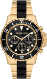 Buy Shop Michael Kors Everest Chronograph Black Dial Two Tone Steel Strap Watch For Men - MK8979 USA Online
