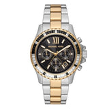 Buy Shop Michael Kors Everest Chronograph Black Dial Two Tone Steel Strap Watch For Women - MK7209 USA Online