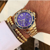 Buy Shop Michael Kors Everest Chronograph Blue Dial Gold Steel Strap Watch for Women - MK5754 USA Online