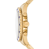 Buy Shop Michael Kors Everest Chronograph Blue Dial Gold Steel Strap Watch for Women - MK5754 USA Online