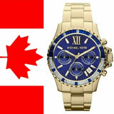 Buy Shop Michael Kors Everest Chronograph Blue Dial Gold Steel Strap Watch for Women - MK5754 USA Online
