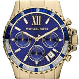 Buy Shop Michael Kors Everest Chronograph Blue Dial Gold Steel Strap Watch for Women - MK5754 USA Online