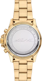 Buy Shop Michael Kors Everest Chronograph Blue Dial Gold Steel Strap Watch For Women - MK6971 USA Online