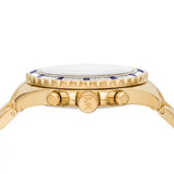 Buy Shop Michael Kors Everest Chronograph Blue Dial Gold Steel Strap Watch For Women - MK6971 USA Online