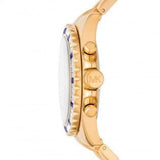 Buy Shop Michael Kors Everest Chronograph Blue Dial Gold Steel Strap Watch For Women - MK6971 USA Online