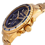 Buy Shop Michael Kors Everest Chronograph Blue Dial Gold Steel Strap Watch For Women - MK6971 USA Online