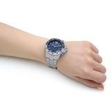 Buy Shop Michael Kors Everest Chronograph Blue Dial Silver Steel Strap Watch For Women - MK7237 USA Online