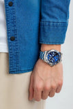 Buy Shop Michael Kors Everest Chronograph Blue Dial Silver Steel Strap Watch For Women - MK7237 USA Online