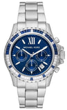 Buy Shop Michael Kors Everest Chronograph Blue Dial Silver Steel Strap Watch For Women - MK7237 USA Online