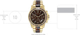 Buy Shop Michael Kors Everest Chronograph Brown Dial Two Tone Steel Strap Watch For Women - MK6973 USA Online