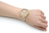 Buy Shop Michael Kors Everest Chronograph Crystals Gold Dial Gold Steel Strap Watch For Women - MK7254 USA Online