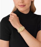 Buy Shop Michael Kors Everest Chronograph Crystals Gold Dial Gold Steel Strap Watch For Women - MK7254 USA Online