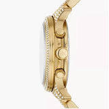 Buy Shop Michael Kors Everest Chronograph Crystals Gold Dial Gold Steel Strap Watch For Women - MK7254 USA Online