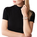 Buy Shop Michael Kors Everest Chronograph Crystals Rose Gold Dial Rose Gold Steel Strap Watch For Women - MK7235 USA Online