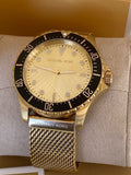 Buy Shop Michael Kors Everest Chronograph Gold Dial Gold Mesh Strap Watch For Men - MK9083 USA Online
