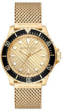 Buy Shop Michael Kors Everest Chronograph Gold Dial Gold Mesh Strap Watch For Men - MK9083 USA Online