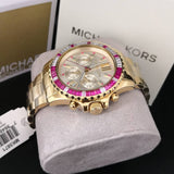 Buy Shop Michael Kors Everest Chronograph Gold Dial Gold Steel Strap Watch for Women - MK5871 USA Online
