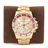 Buy Shop Michael Kors Everest Chronograph Gold Dial Gold Steel Strap Watch for Women - MK5871 USA Online