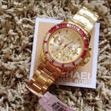 Buy Shop Michael Kors Everest Chronograph Gold Dial Gold Steel Strap Watch for Women - MK5871 USA Online
