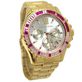 Buy Shop Michael Kors Everest Chronograph Gold Dial Gold Steel Strap Watch for Women - MK5871 USA Online