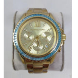 Buy Shop Michael Kors Everest Chronograph Gold Dial Gold Steel Strap Watch For Women - MK7210 USA Online